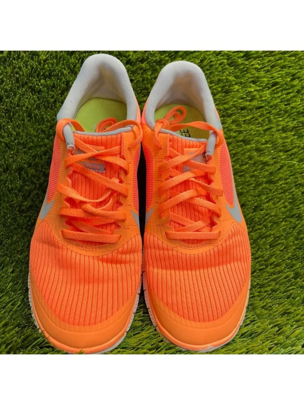 Nike Free 4.0 V3 Womens Size 7.5 Orange Gray Athletic Running Shoes Sneakers